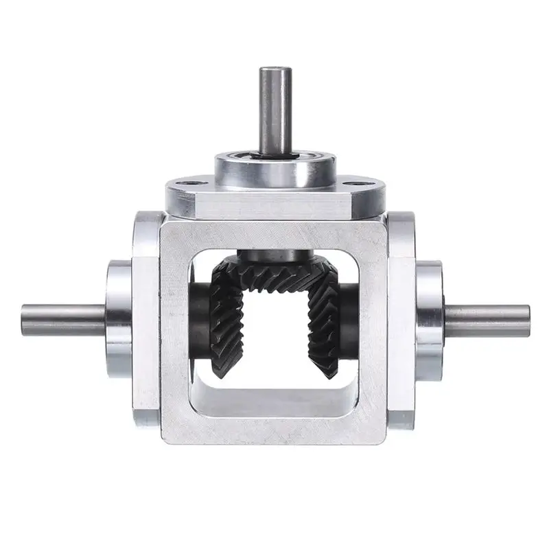 ABMS-Right Angle Drive Variable Speed Bevel Gearbox 1:1 Bevel Gearbox Steering Ratio T-Cross 90 Degree Corrector 6MM Load 20KG