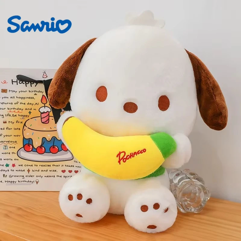 37/47/67CM Große Größe Sanrio Banana Pochacco Cartoon Plüsch Stofftier Kawaii Bequeme und Weiche Puppe Anime Objekt Kinder Geschenk