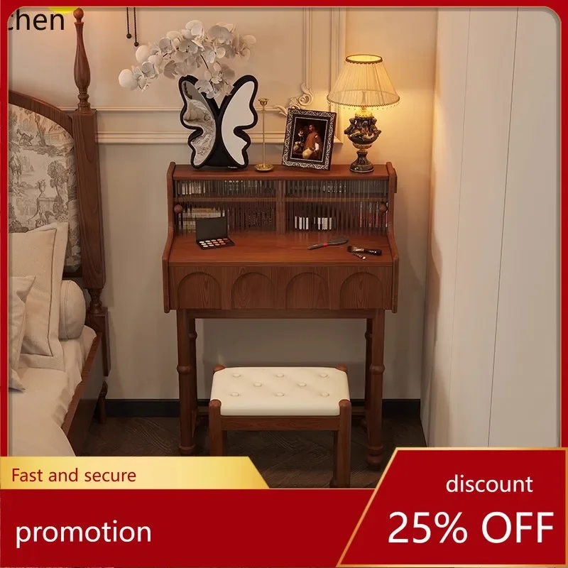 DSA secondhand solid wood vanity table with storage - all-in-one makeup desk for master bedroom nightstand