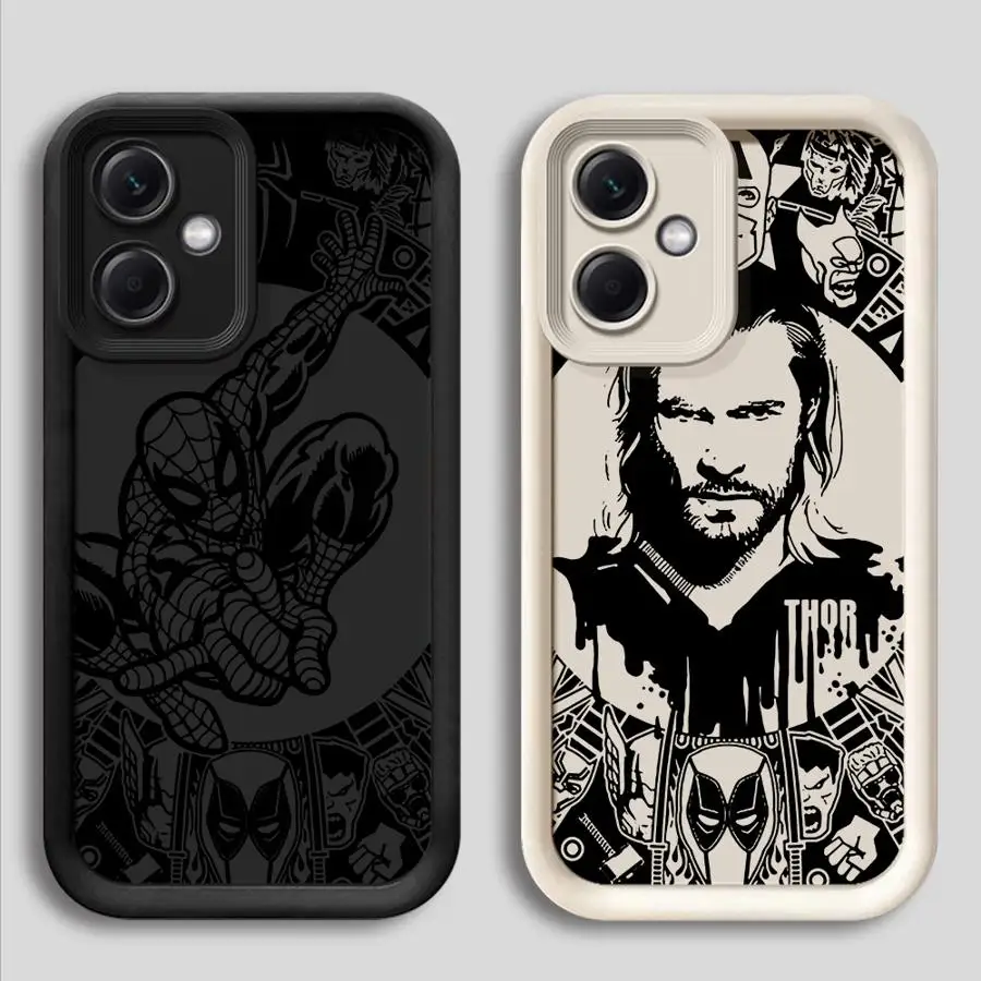 Чехол для телефона с изображением Железного Человека-паука Marvel для Xiaomi Redmi 13C A3x 12 A2 Plus A1 Poco C50 C51 C61 X3 NFC 12C 13, мягкие чехлы