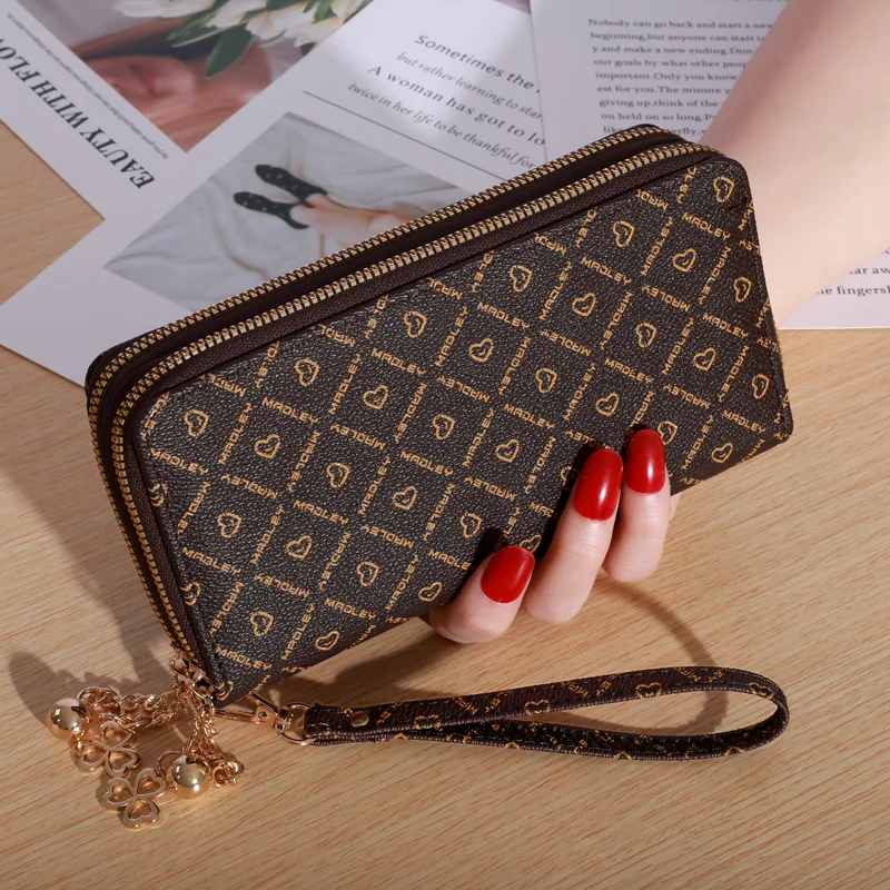 Large-capacity Simple Long Wallet, Faux Leather Zipper Purse, Casual Multifunctional Clutch Bag