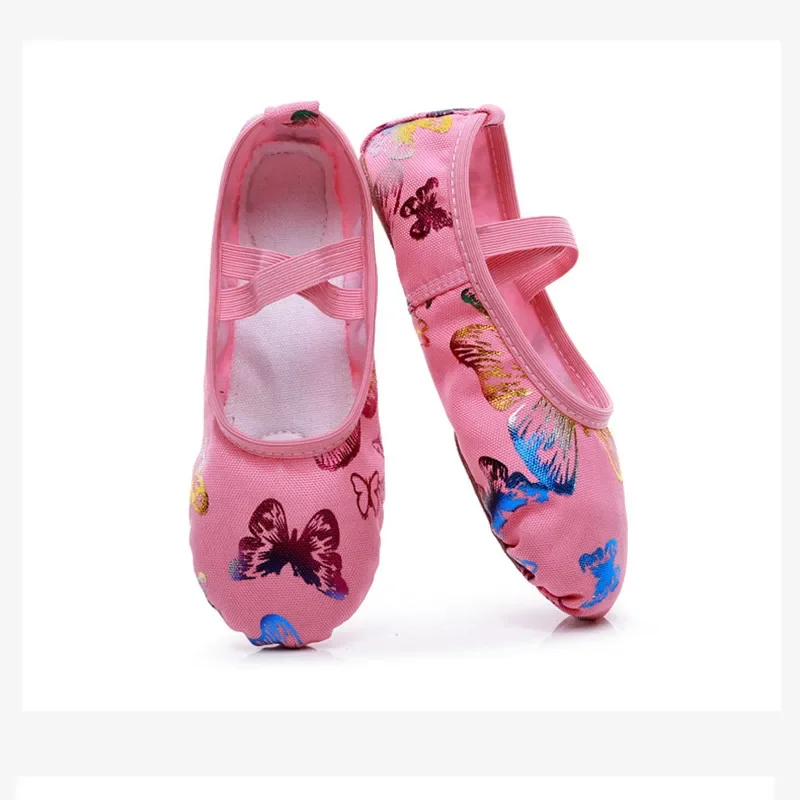 Ballett Schuh Weichen Boden Kinder Prinzessin Baby Mädchen Nationalen Praxis Gymnastik Schmetterling Blume Erwachsene Freies Spitze Tanz Schuhe