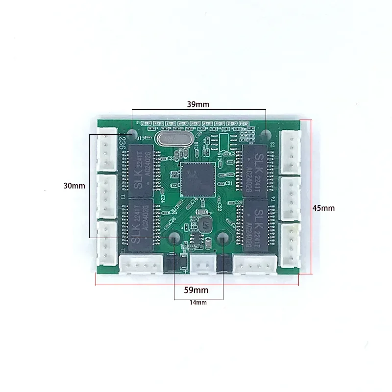 Onbeheerde 8 poort 10/100M industriële Ethernet switch module PCBA board OEM Auto-sensing Poorten PCBA board OEM Moederbord