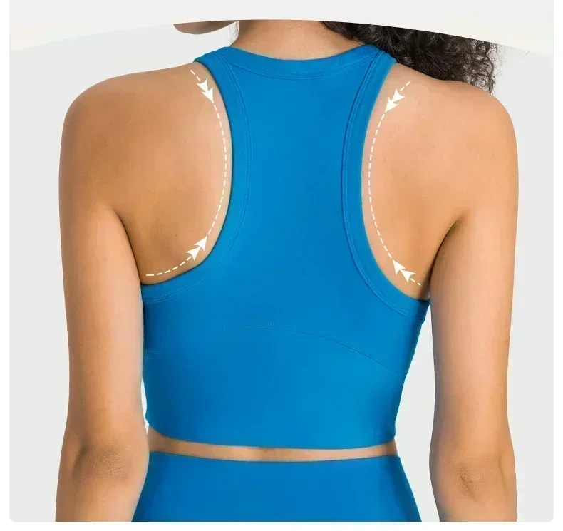 Lemon-Camiseta sin mangas deportiva para mujer, sujetador con almohadilla para el pecho, ropa interior corta transpirable para gimnasio, entrenamiento, Jogging, Bralette