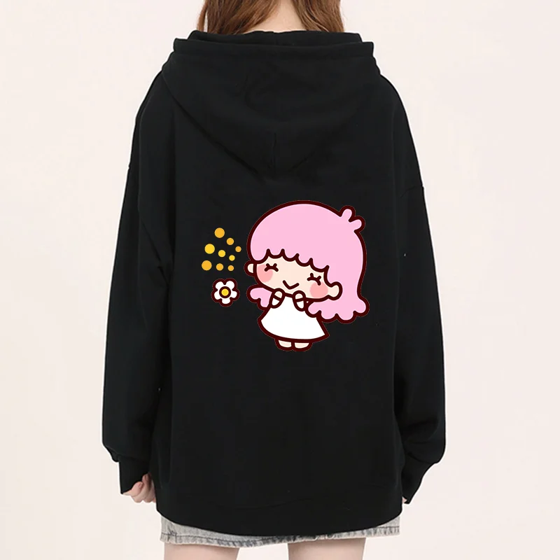 Sanrio Little Twin Stars Men\'s and Women\'s Hoodie Casual Street Clothing Long sleeved Sweatshirt Boys and Girls Autumn Top Coat