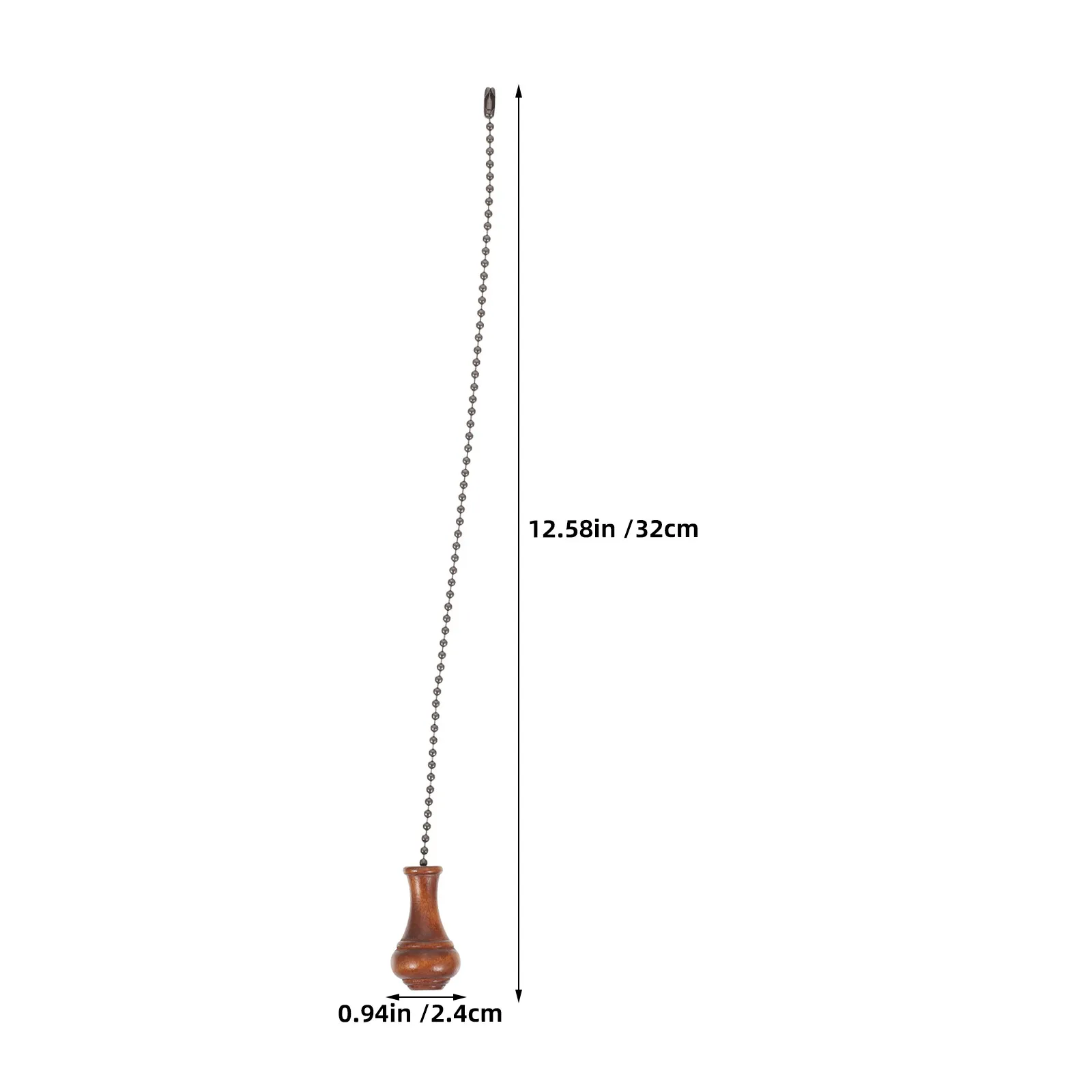 6Pcs Vintage Wooden Ceiling Fan Pull Chains Decorative Beaded Chain Extension for Home Office Lighting Pull Cord Ceiling Fan