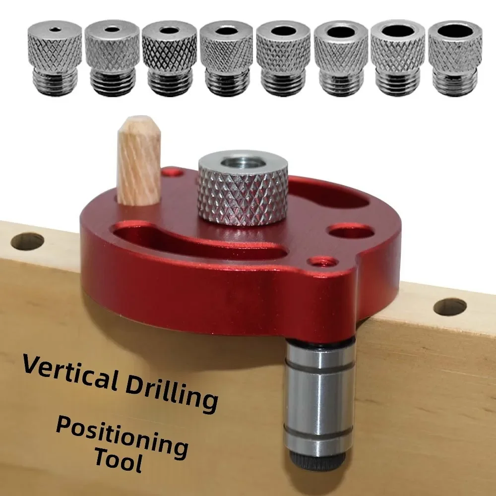 

DIY Tool Woodworking Vertical Center Drilling Positioner3-10mm Self-centering round Peg Joining Hole Drilling Position