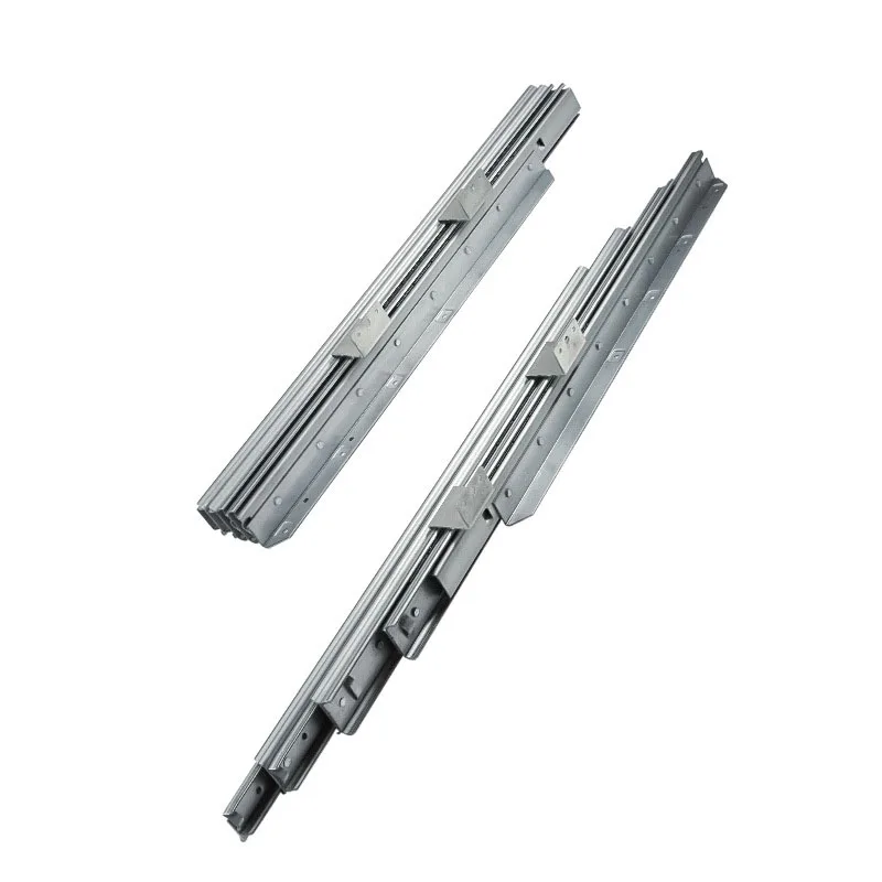 Multi functional heavy-duty fully extended table sliding iron equalizer guide rail telescopic hidden dining table hardware