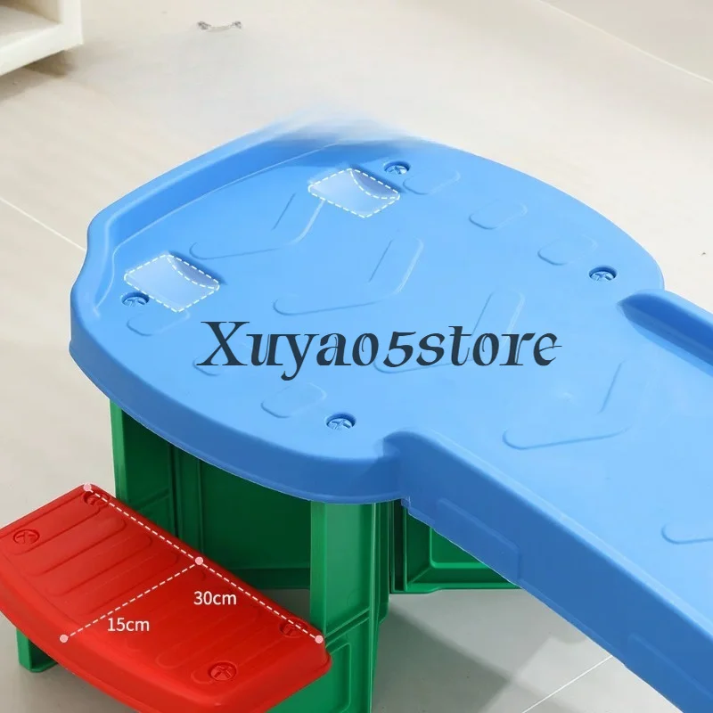 Plastic Toy  Roller Coaster Game For Children Three-stage Sliding Car