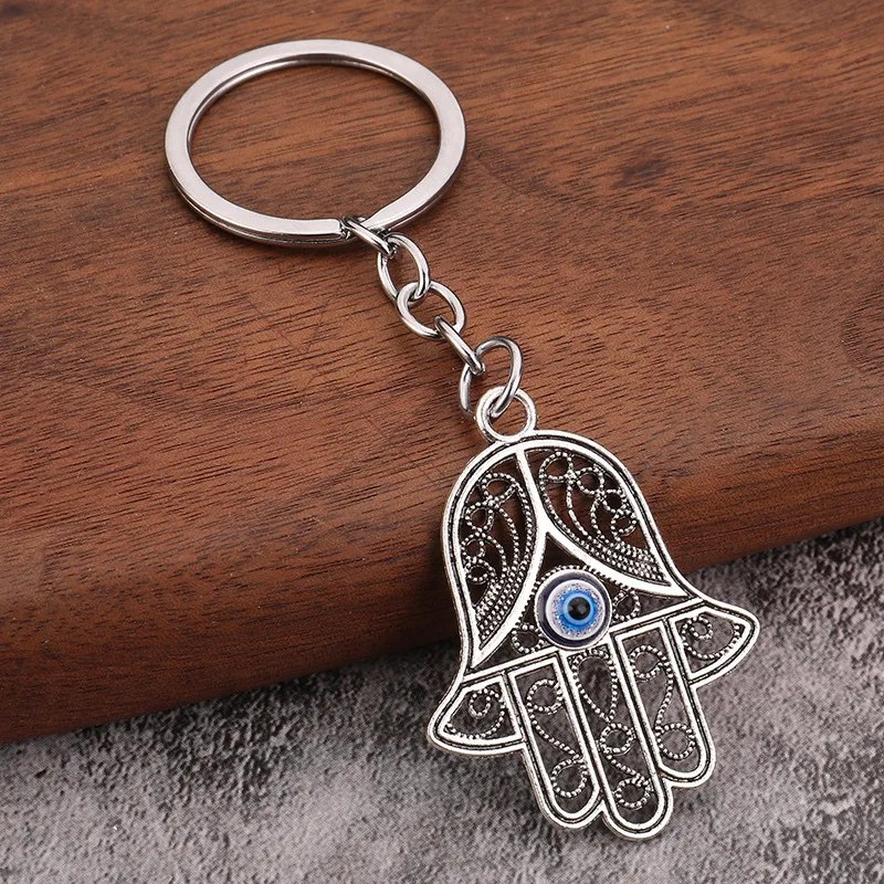 2024 LUCKY EYE Tree Fatima Hamsa Hand Evil Eye Pendant Keychain Charm Wall Hanging Decorations for Home Living Room Car BE230