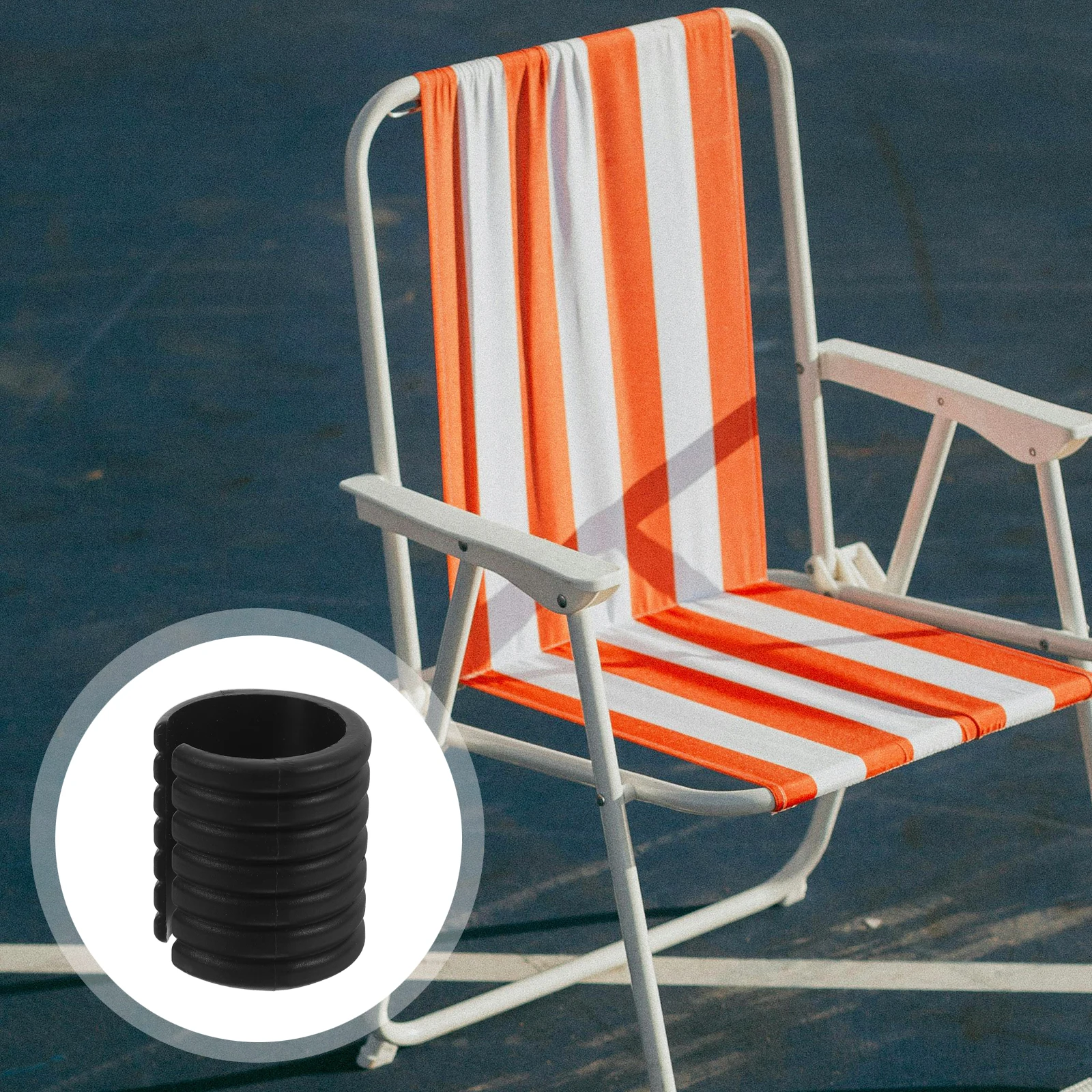 

4Pcs Nonslip Beach Chair Foot Pads U-Shape Plastic Furniture Leg Protectors Anti Slip for Camping Outdoor Activities