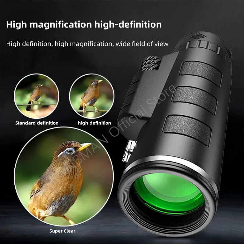 40X60 monocular night vision function single tube telescope high-definition professional telescope zoom hunting camping