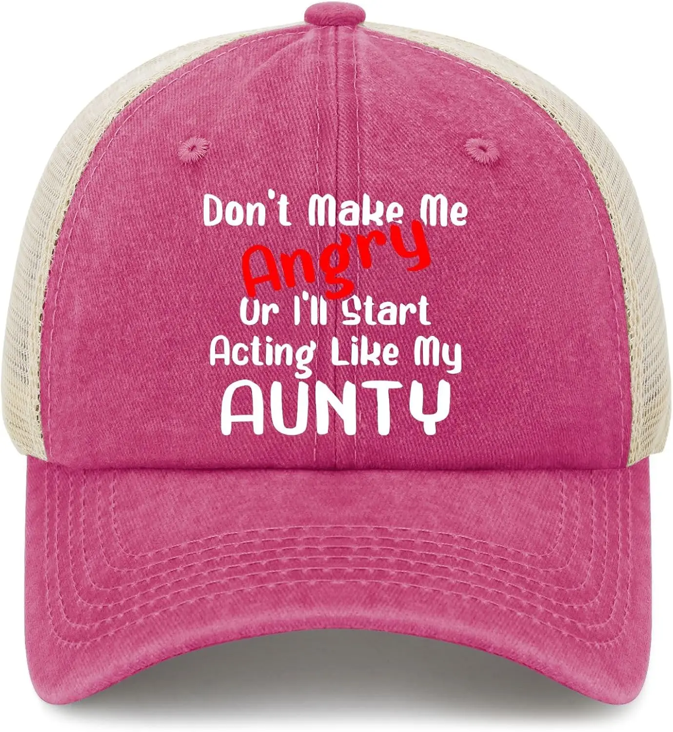 Don't Make Me Angry Or I'll Start Acting Like My Aunty Aunt Hat Мужские модные кепки для женщин Шариковые кепки Простые крутые