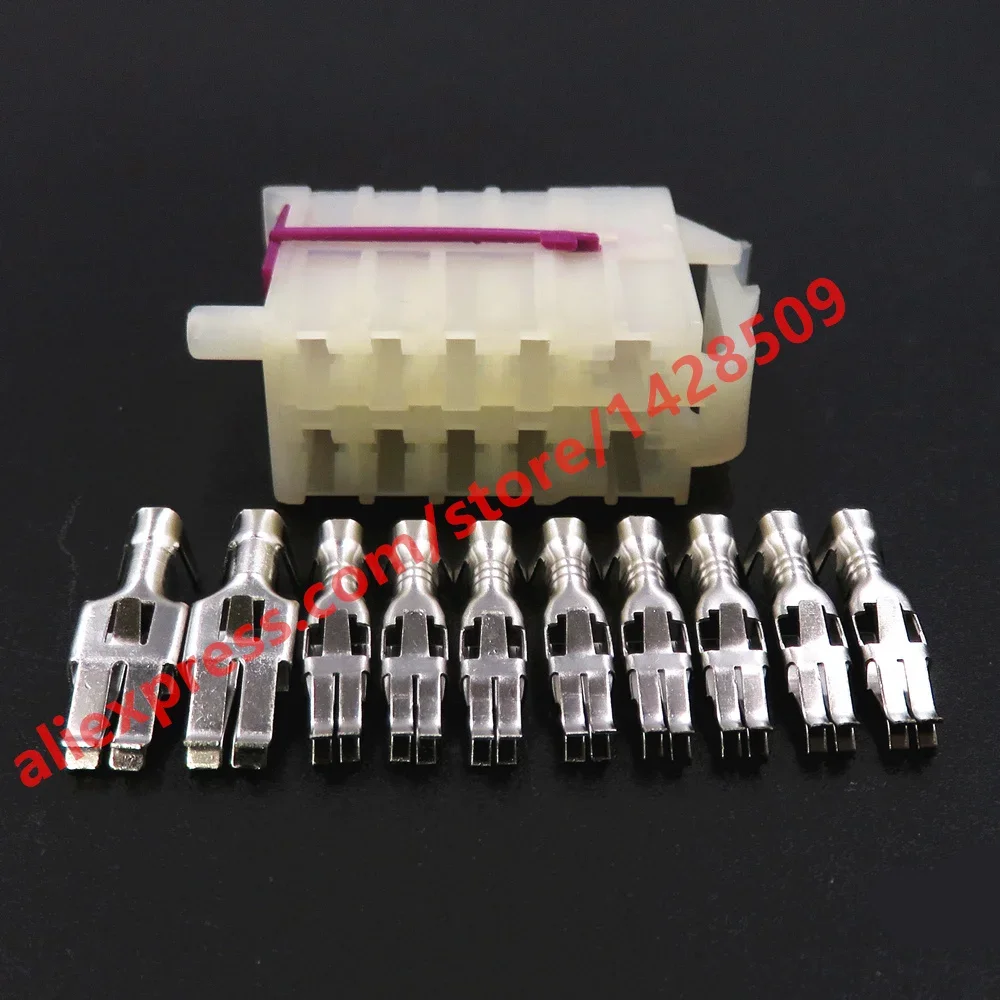 1 Set 10 Pin Car Unsealed Wire Connector 3.5 4.8 Series 357903971 928579 Automobile Wiring Harness Socket