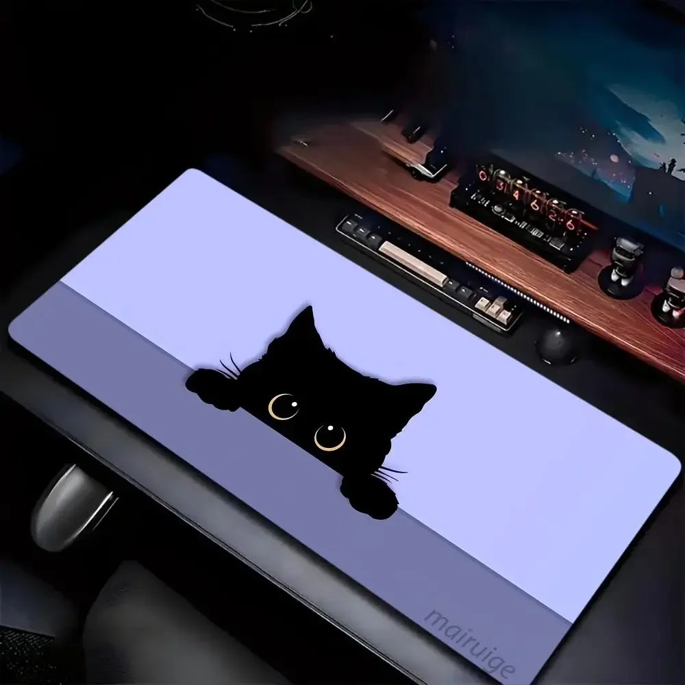 

Kawaii Cat Фиолетовый коврик для мыши Большой компьютерный офисный игровой настольный коврик XXL Резиновые противоскользящие коврики для игровой клавиатуры Длинные настольные коврики