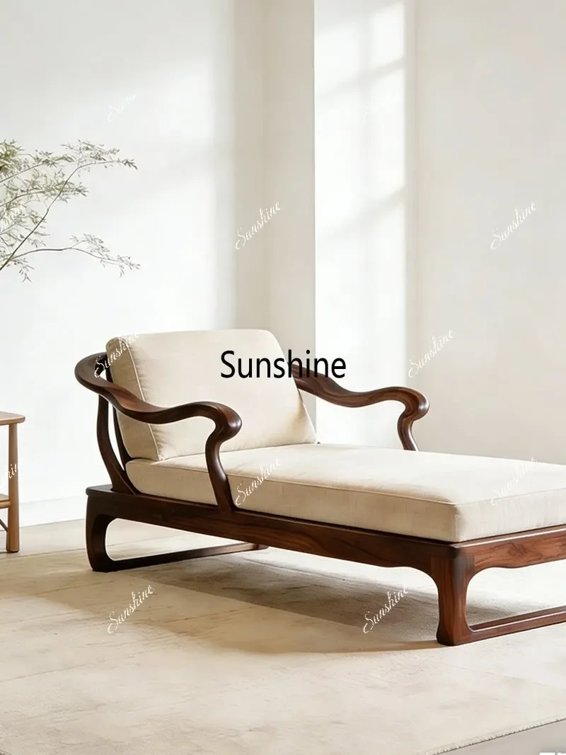 

Yminimalist sofa, balcony lazy, single chair, solid wood princess