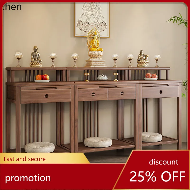 CZ Solid Wood Buddha Altar Table God Altar Wealth God Altar Table Incense Table Home Use