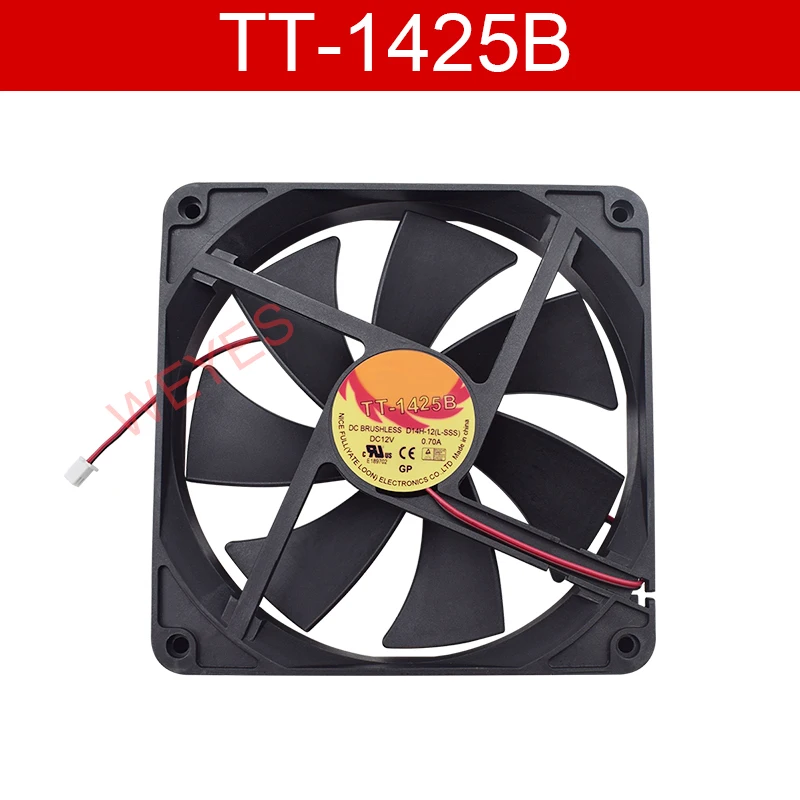 FAN FOR EVERFLOW Thermaltake TT TT-1425B 14cm TT-1425 14025 silence cooling fan A1425L12S 12V