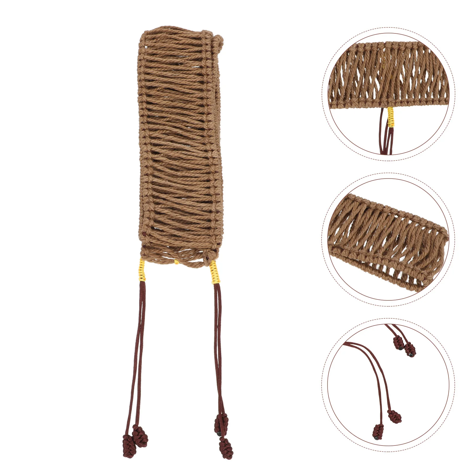 

Handmade Ethereal Drum Rope Durable Decorative Hemp Woven Ring Practical Accessory for Steel Tongue Drum Hand-Made Rope