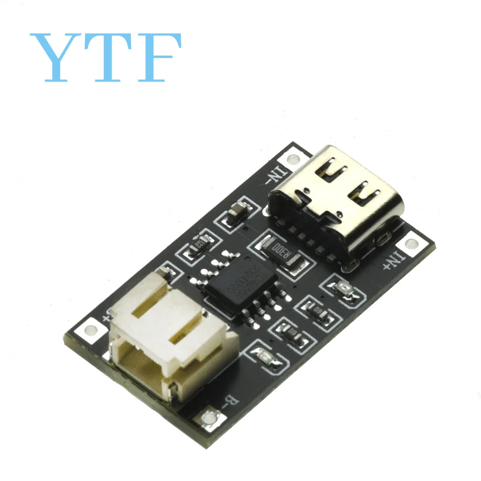 TP4056 3.7V Lithium Battery Charging Module 1A USB Type-C Port PH2.0 Terminal Overcurrent Protection Board