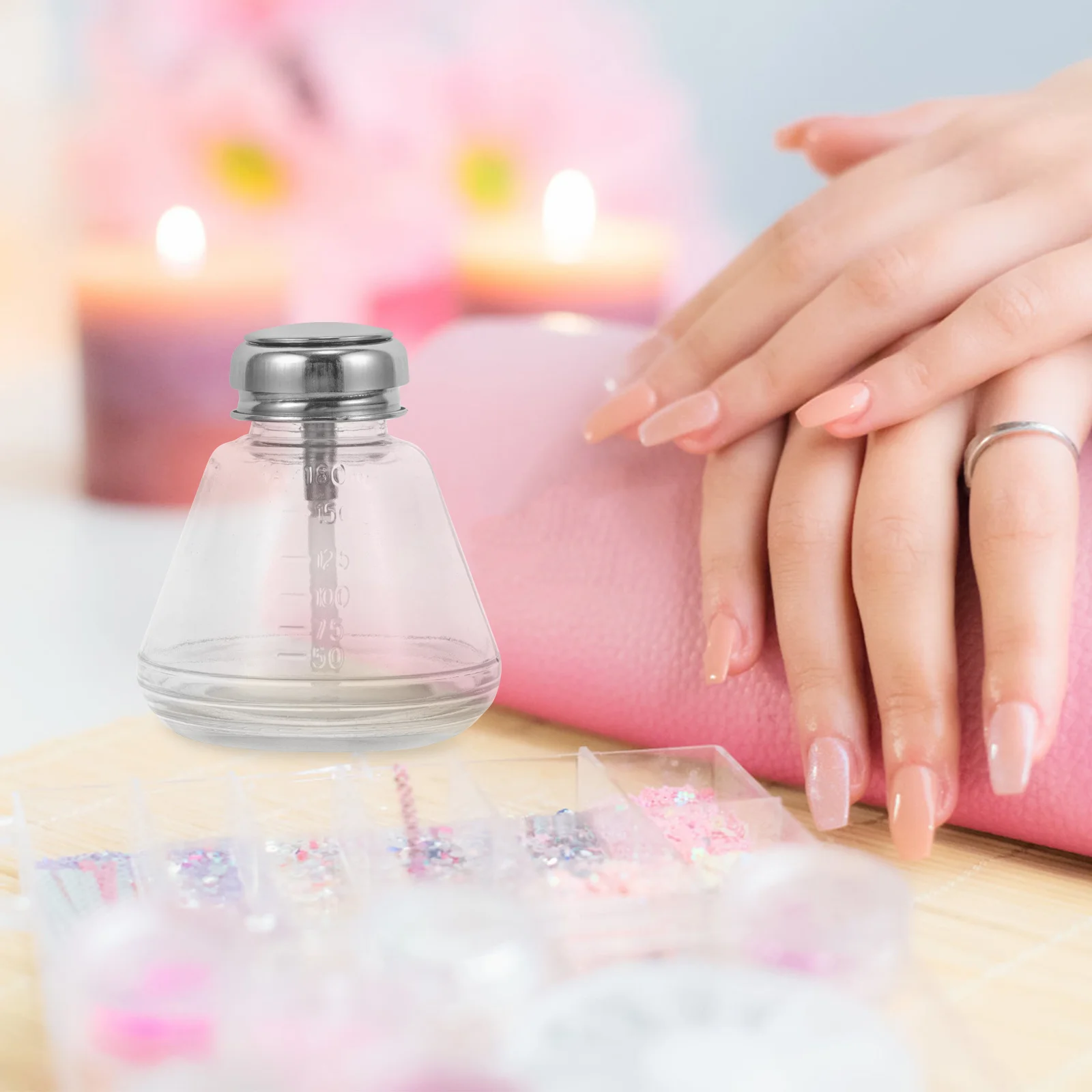 Fles Lekvrije hervulbare vloeistofdispenser voor nagellakremover Alcohol Reizen Handige opslag