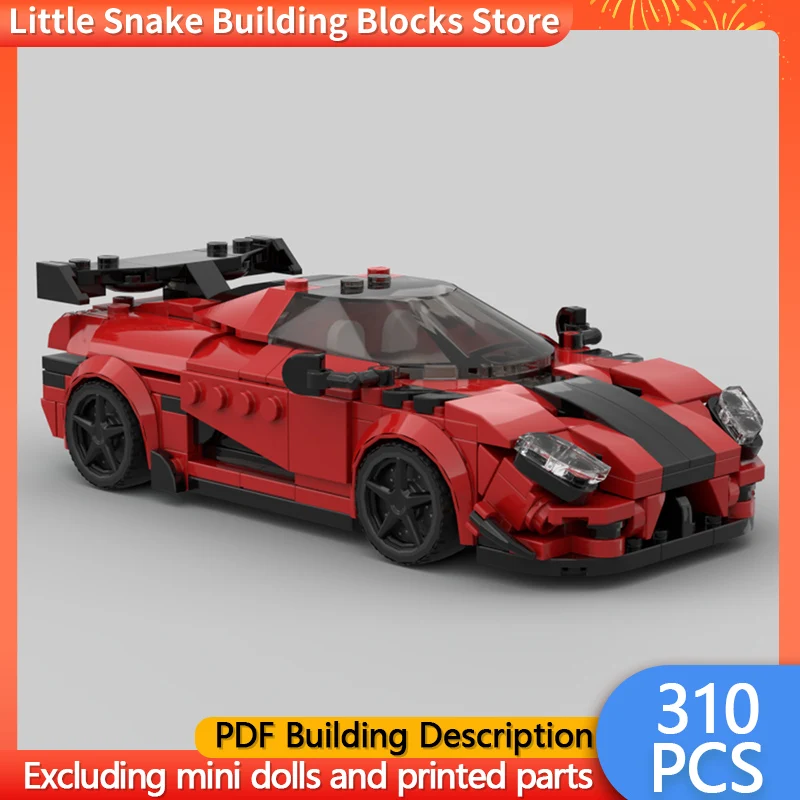 Speed Racing Car Model MOC Building Bricks RS Hybrid Supercar Modular Technology Gifts Holiday Assemble Children Toys Suit