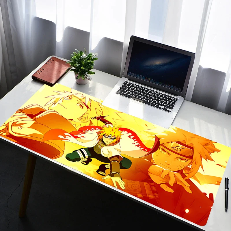 

Mouse Pad Laptop Rubber Extended Desktop Mat Computer Gamer Mousepad PC Naruto Minato Namikaze Gaming Accessories Keyboard Pad