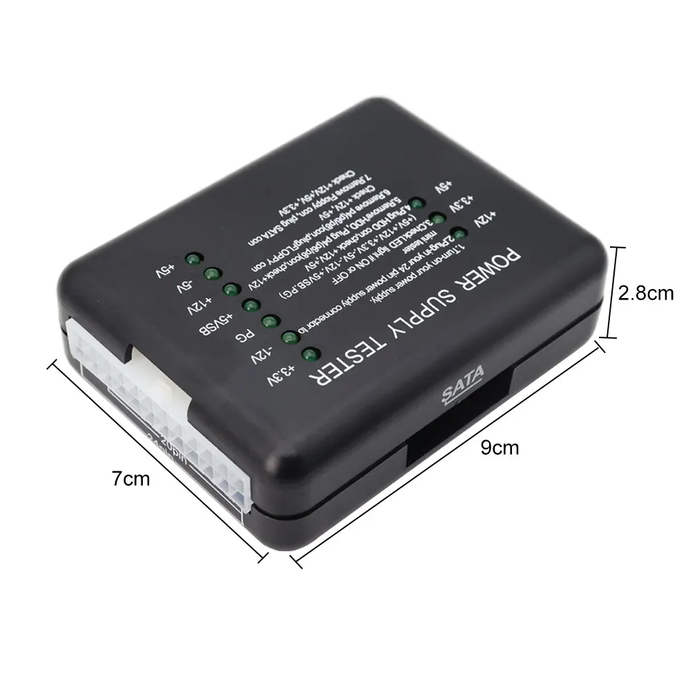 Computer Power Supply Tester ATX Power Supply Diagnostic Computer Chassis Power Supply Tester ATX-Connector