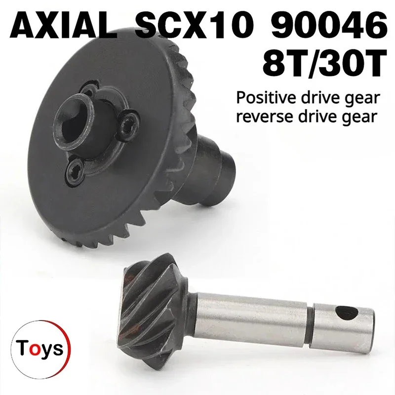 8T /30T Steel Helical Bevel Axle Gear Positive reverse drive gear for 1/10 RC Crawler Axial SCX10 II 90046 Capra