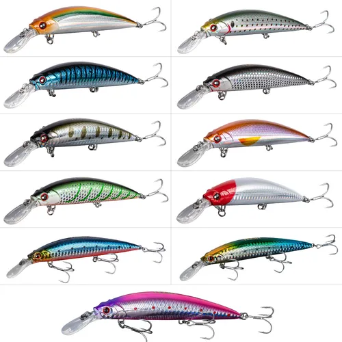 Imagen 2 del producto NOEBY 3 uds Señuelos de Pesca Minnow 110mm 36g hundimiento 0,2-3m Wobbler Jerkbait cebo duro Artificial aparejos de pesca de Lucio de mar