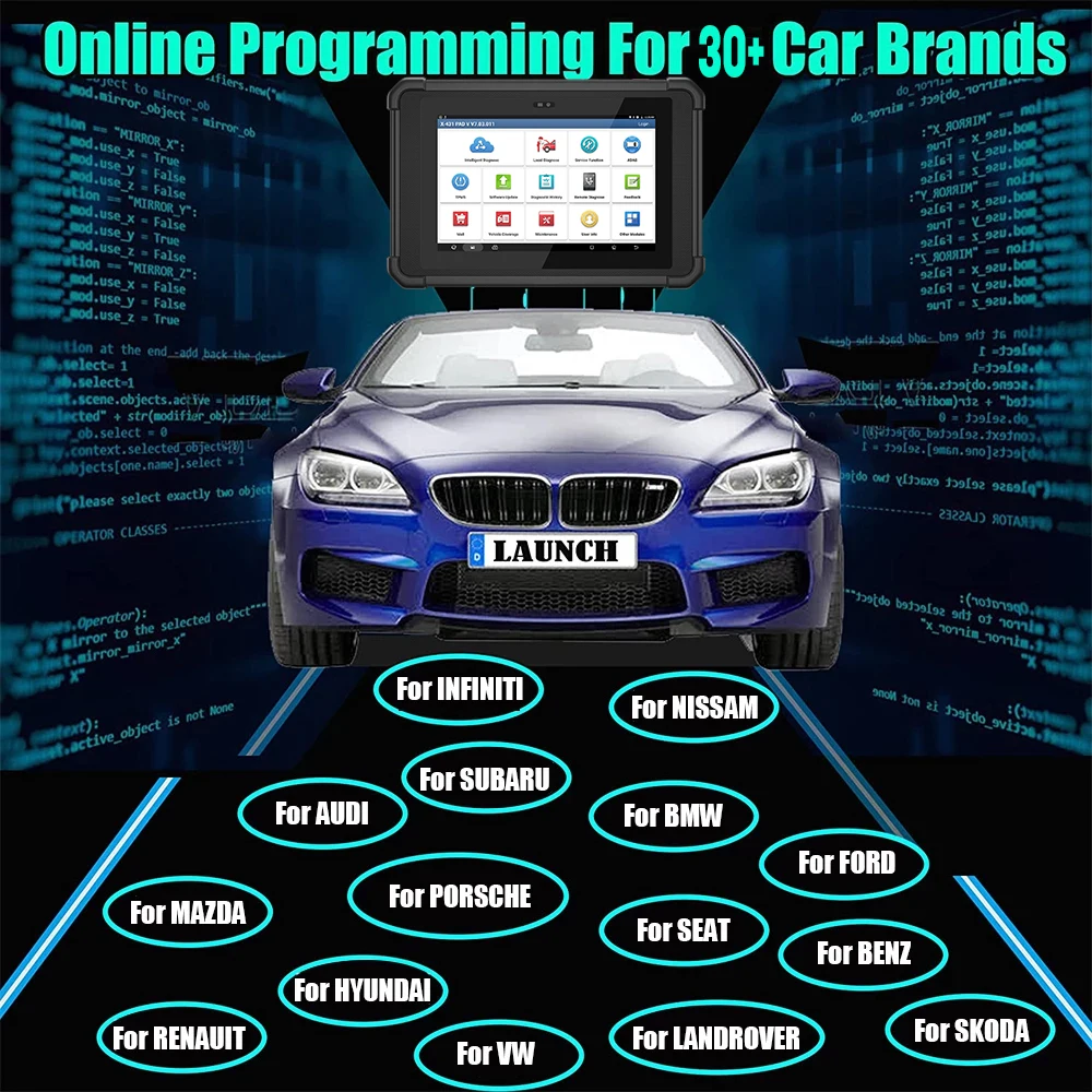 LAUNCH X431 PAD V ECU Diagnostic Tool Online Programming Coding Full Systems TPMS Reset PAD 5 J2534 CAN FD Auto Car OBD2 Scanner