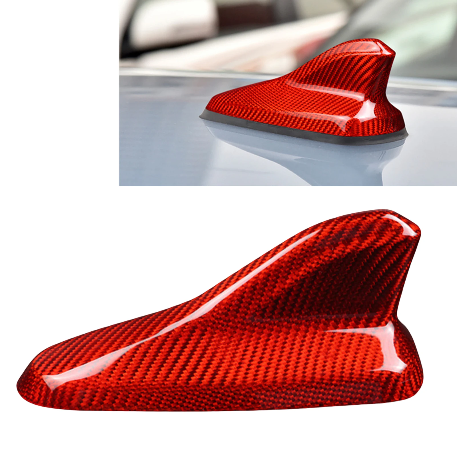 

For Volkswagen VW Golf 8 MK8 GTI 2022-2024 Real Carbon Fiber Exterior Shark Fin Antenna Cover Upper Dome Antennae Cap Shell