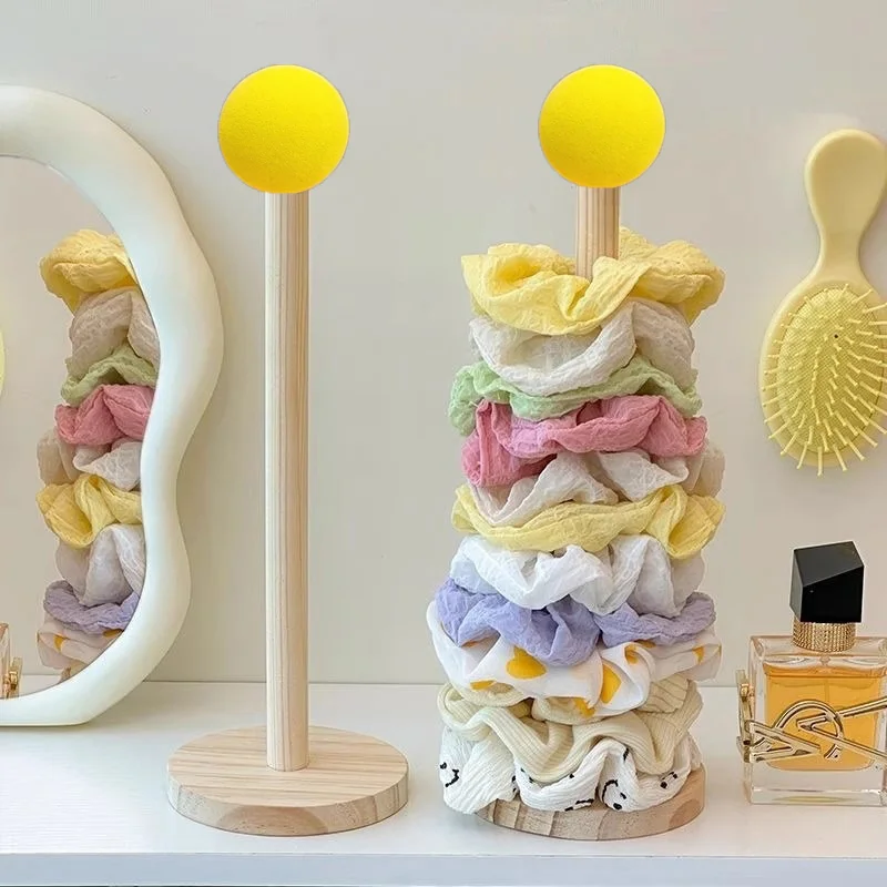 Scrunchie Holder, Solid Wood Hair Tie Holder Organizer,Bracelet Holder,Hair Tie Storage,Girls Female and Teenagers Headband Disp