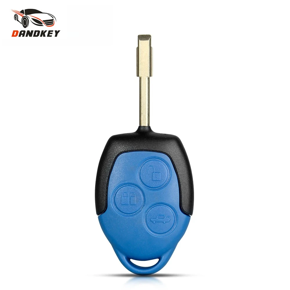 KEYYOU 3 Buttons Car Key Blue Case Shell For Ford Transit 2005 - 2015 Replacement Remote Car Key Cover Accessories Parts Fit