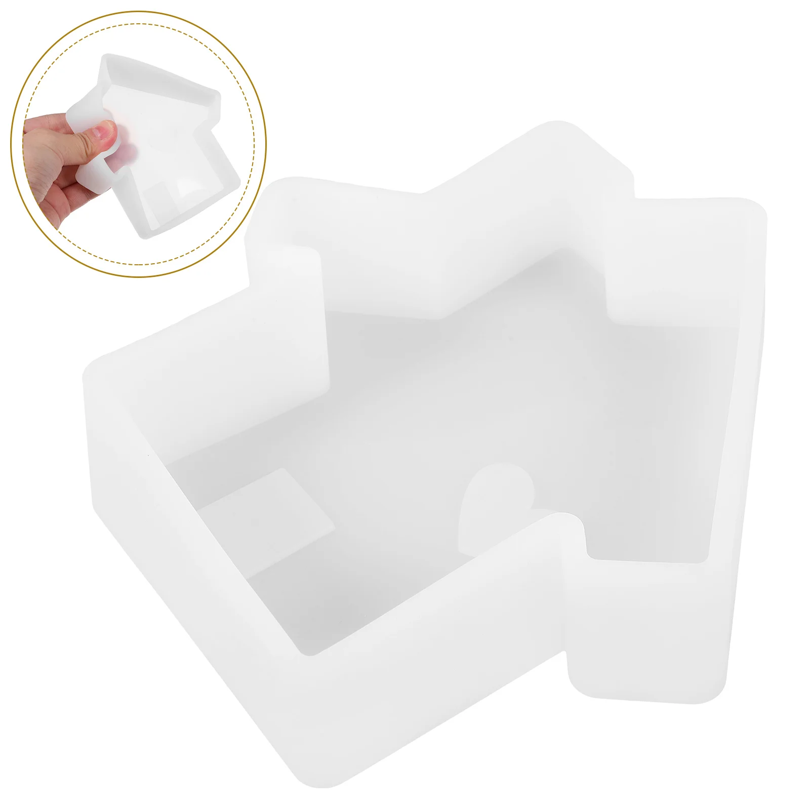 

Love House Mold Silicone Mold For Resin Plaster Concrete Clay Diy Ornament Reusable House Shape Molds For Candy Soap Wax Craft