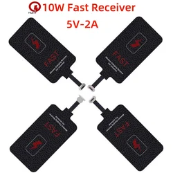 Max 10W 5V Wireless Charging Receiver Coil Universal Type-C Micro USB for iPhone 5 6 7  Samsung A53 5G Xiaomi Poco X6 Poco X3
