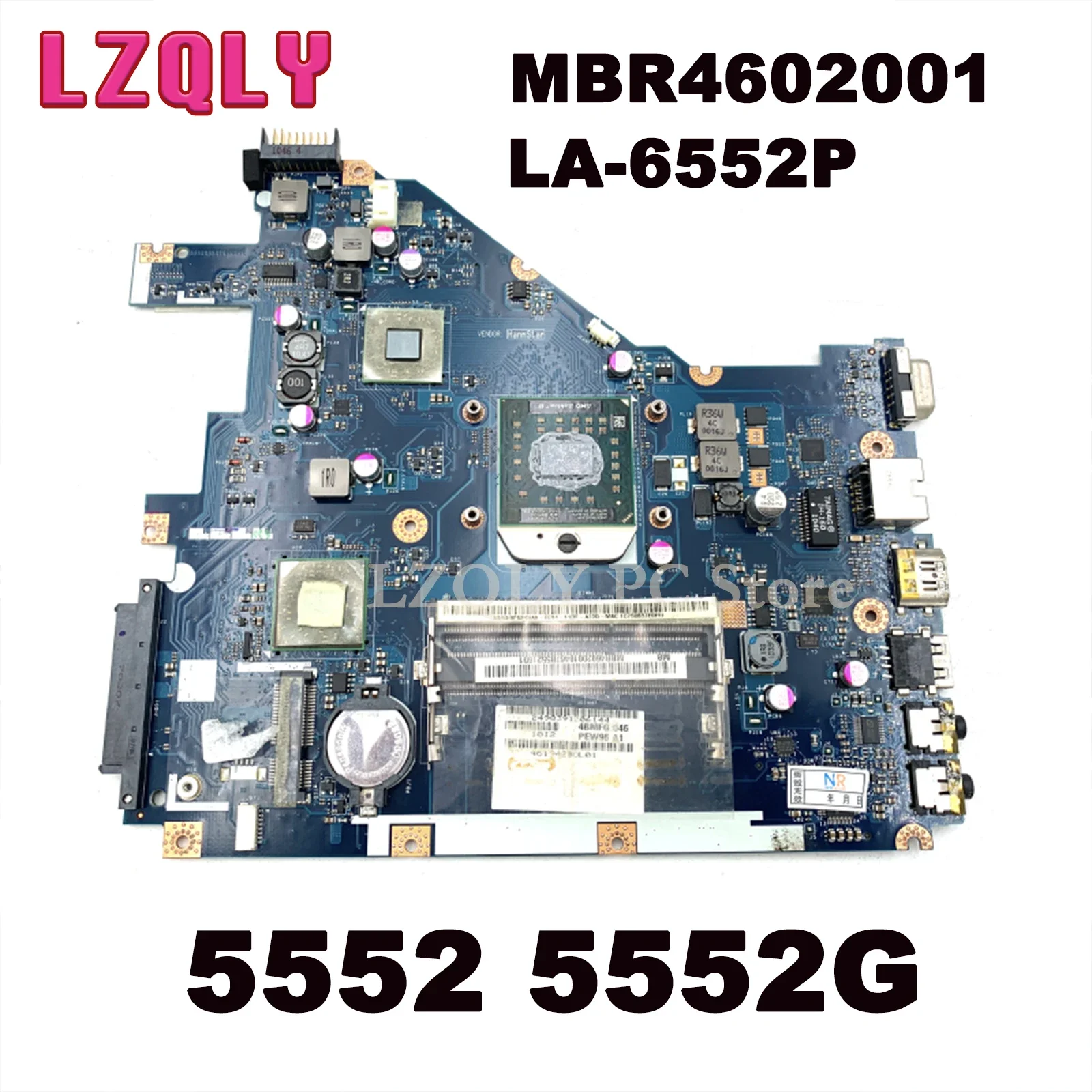 

LZQLY For Acer Aspire 5552 5552G LA-6552P NV50A MBR4602001 Laptop Motherboard Socket S1 DDR3 With Free CPU Full Test