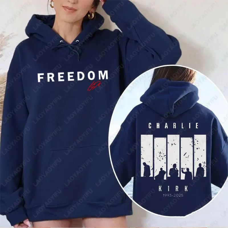 Felpa con cappuccio a maniche lunghe Charlie Kirk Una camicia True Patriot Felpa conservativa Attivista politico Pullover Felpe con cappuccio grafiche unisex
