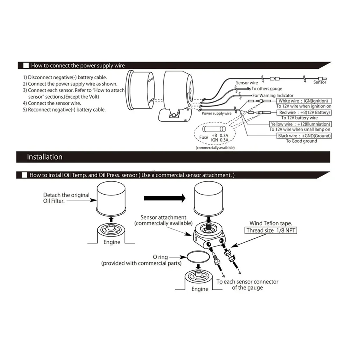 

7 Colors Backlight Car Volt Meters 52mm Boost Gauge Turbo Pressure Gauge 12V Voltmeter Gaugecar