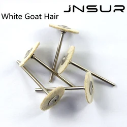 #01G22# 5pcs/pack Dental Polishing White Goat Hair Brush Grinding Ceramic/Metal/Jade/Jewelry Dental Bur Drills Dentist Politriz