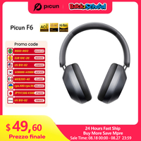Picun F6 Active Noise Cancelling Wireless Headphones Head Tracking 3D Audio 40mm Hi-Res ANC Bluetooth Headset HIFI APP Control