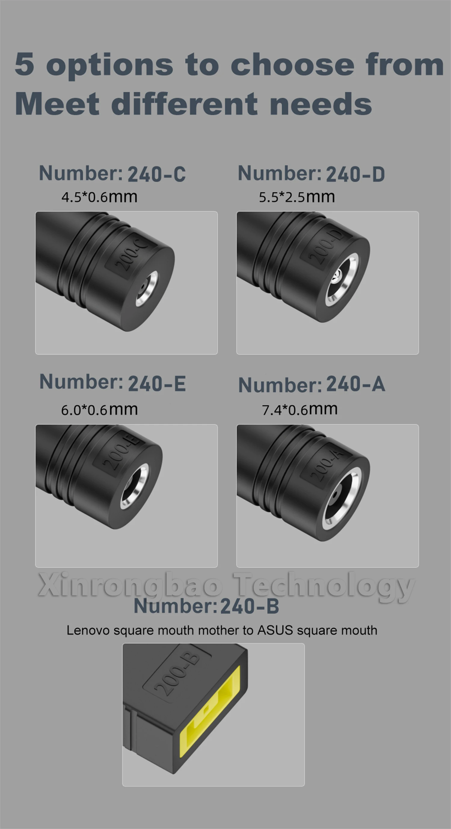 180W 200W 240W Dc Power Adapter for Asus ROG Zephyrus G16 G14 Laptop Charger Converter for Asus Square Notebook Jack Connector