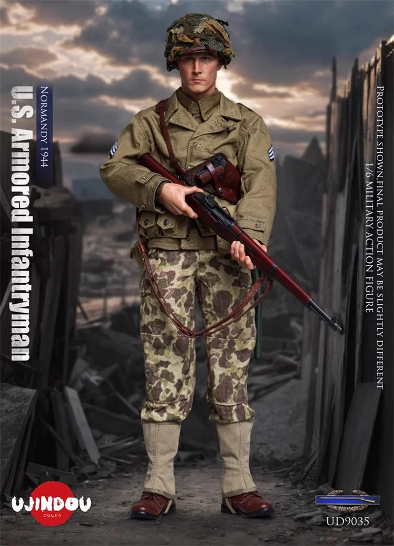 In Stock UJINDOU UD9035 1/6 Scale Male Soldier Wearing Camouflage Combat Uniform Full Set Fit 12inch Action Figure Model Toys