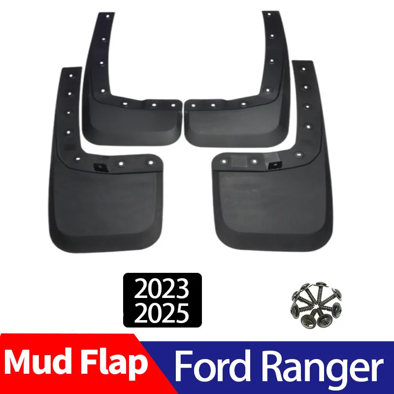 

Front Rear Mud Flaps Mudguards Mud flap FOR Ford Ranger 2023 2024 2025 4pcs Tire Splash Guards Mudflaps Mud Guards Accessories