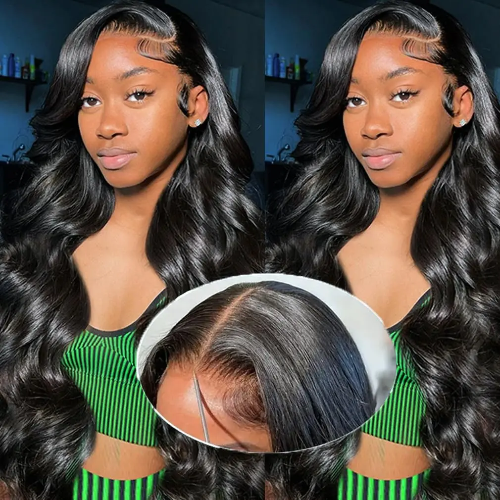 

32 Inch Human Hair Body Wave Lace Wig Wear and Go Glueless Wigs 7x5 Body Wave Human Hair Wig 200% Density HD Lace Closure Wigs