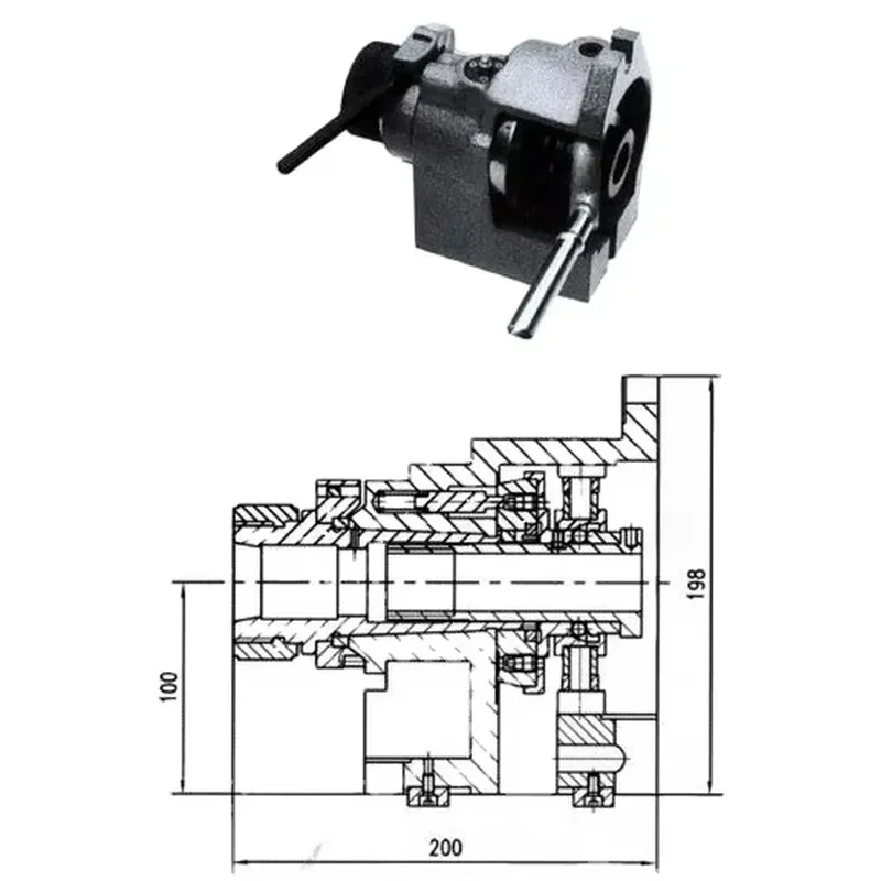 PF100B 5C Collet Index Horizontal Vertical Machining Fixture