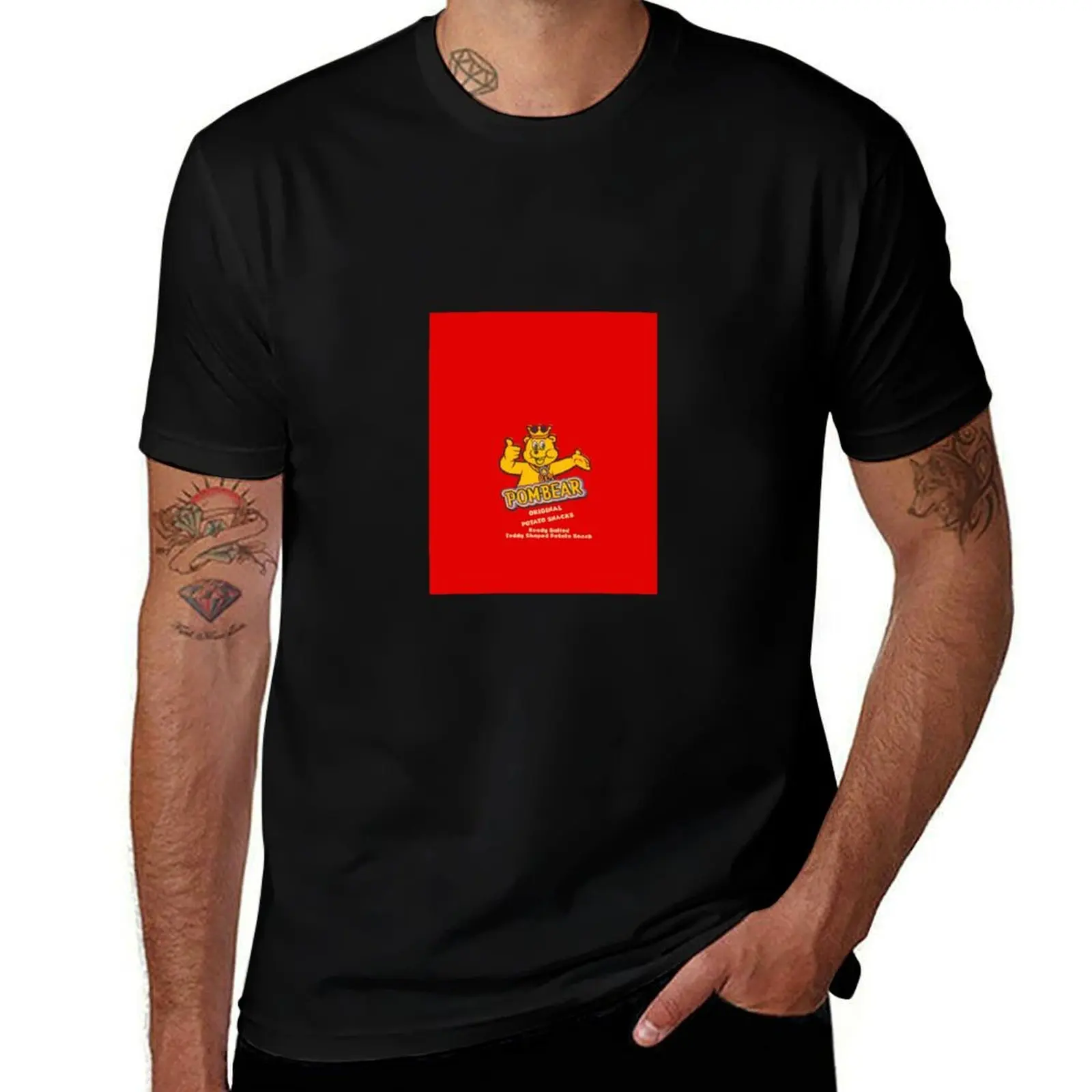 Pom Bear Patate Snacks diseño camiseta gráfica camisetas divertidas camisetas de humor oscuro camiseta de diseñador