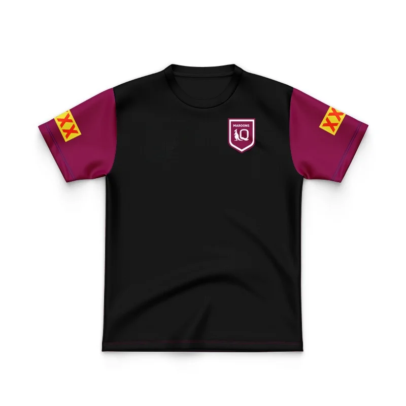 QLD Maroons Away Rugby Jersey para crianças, nome personalizado e número