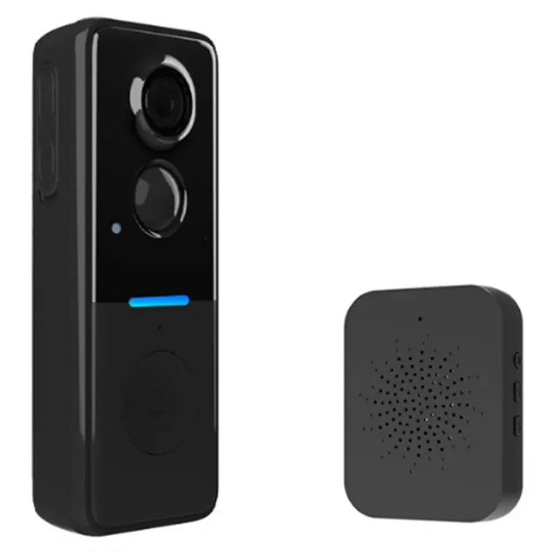 ABKQ-Accionado por batería, anuncio de tiempo dual, alta definición, audio bidireccional, cámara de timbre inteligente de visión nocturna