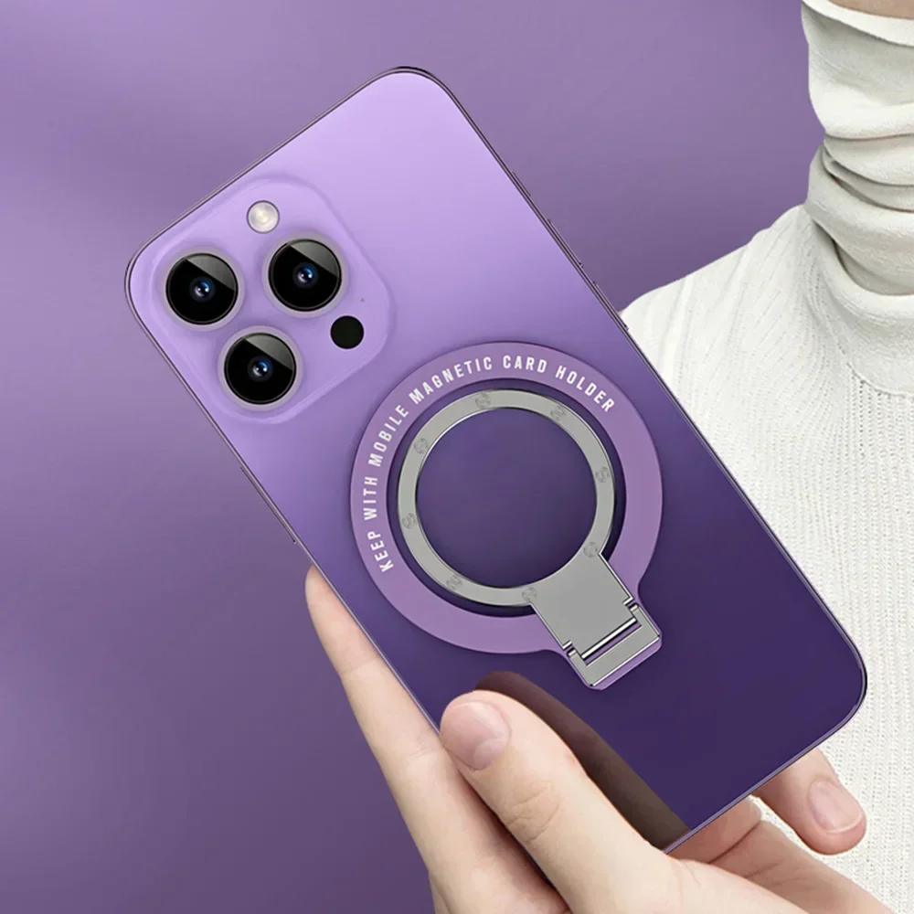 Foldable Magnetic Ring Holder For MagSafe Multi Angle Adhesive Paste Rack Support Magnet Finger Ring Phone GripTop Stand Holder